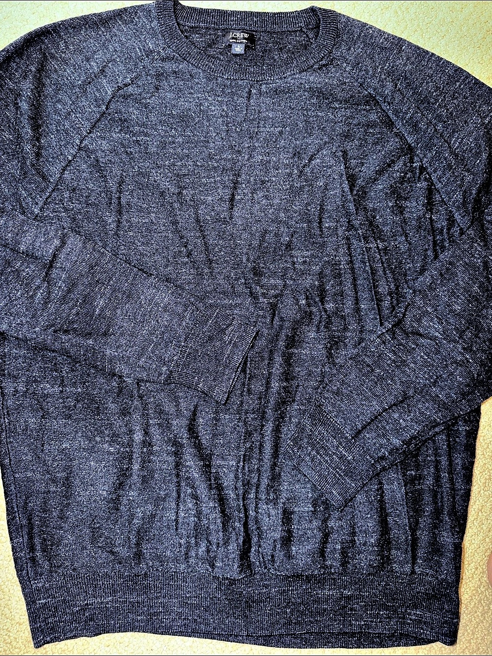 J.Crew Crewneck Cotton Sweater in Blue Size Large